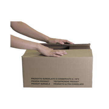 Scatola Americana Con Scritta Nera Conservazione In Frigo E Delle Mani Che La Chiudono Delicatamente Gpimballaggi Tutti I Diritti Riservati (1)